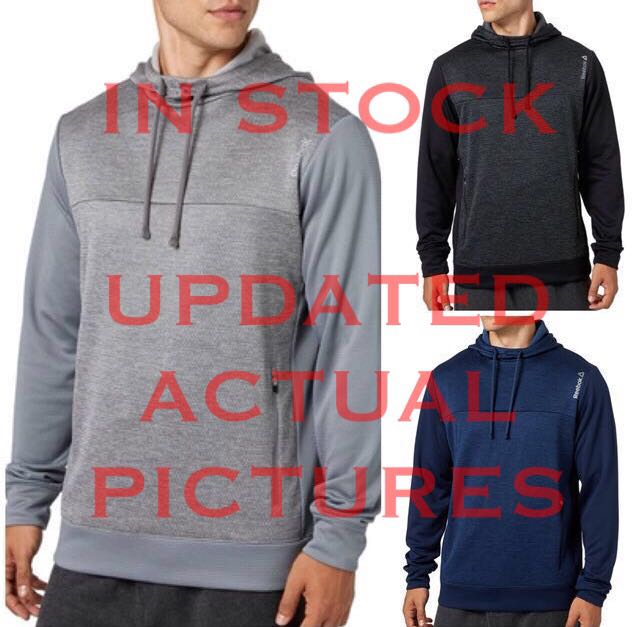 reebok men's performance fleece full zip hoodie