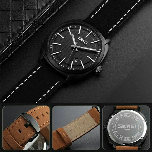 Jam Tangan Pria Simpel Casual SKMEI 9196 Olshop Fashion Olshop