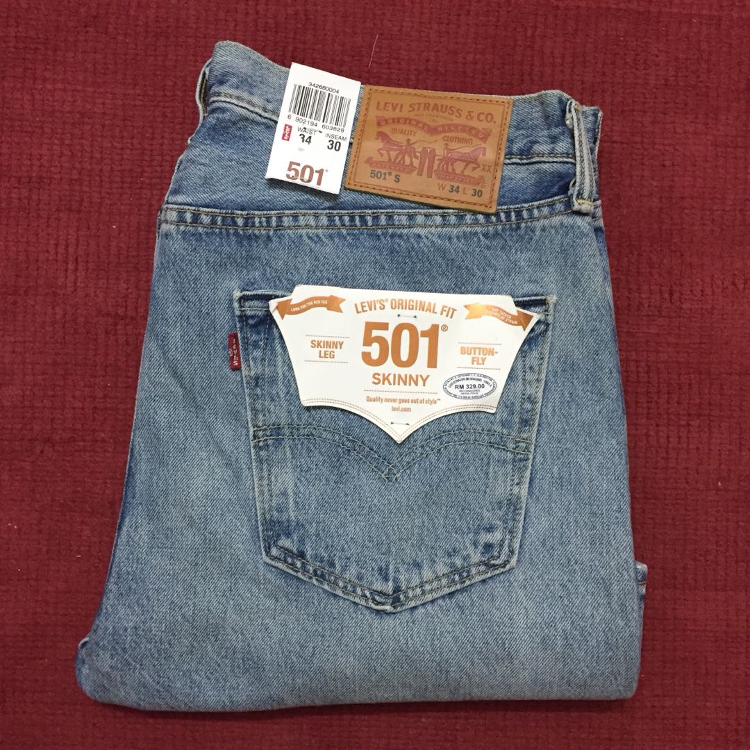 Levi s 501 Skinny Selvedge Men s Fashion Bottoms Jeans on Carousell