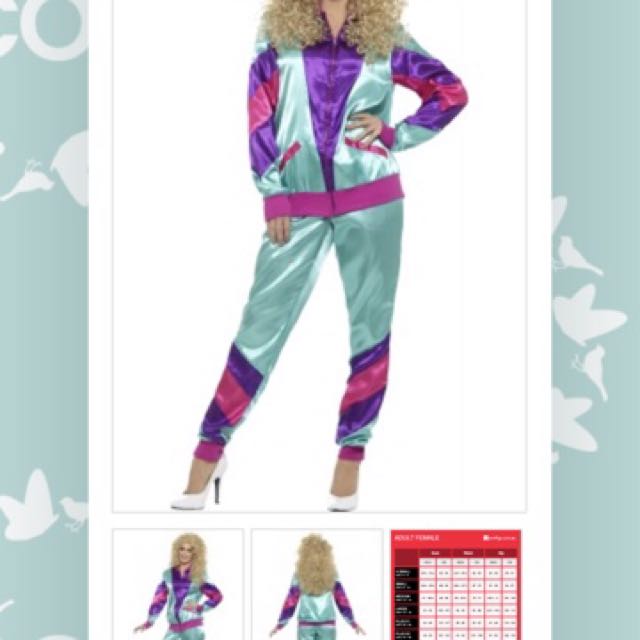 matching 80s tracksuit