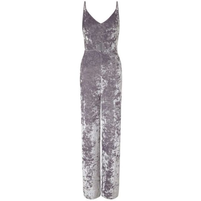 miss selfridge velvet jumpsuit