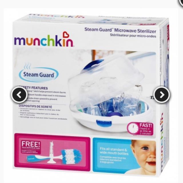 munchkin steam guard microwave bottle sterilizer