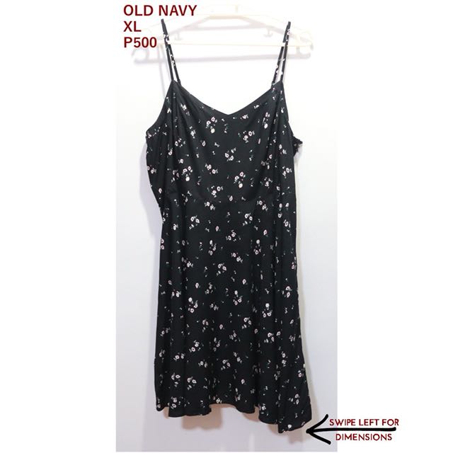 Old Navy Black Floral Dress Women S Fashion Clothes On Carousell