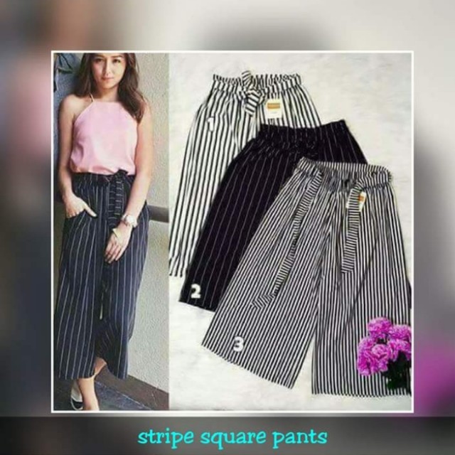 stripes square pants