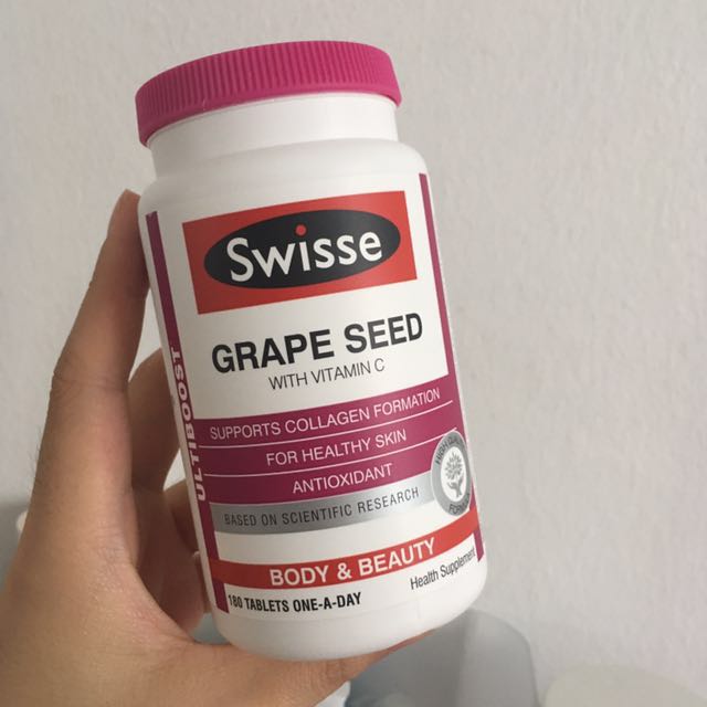 Swisse- Grape seed with vitamin C, Health & Nutrition, Health ...