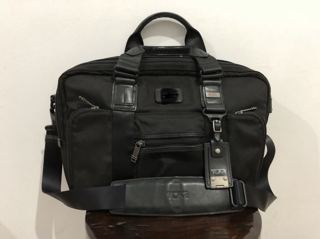 TUMI McNair Slim Briefcase Bag Alpha Bravo-Style 22611DH, Men's Fashion ...