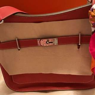 Hermes jypserie 吉普賽包 大款 橘紅色