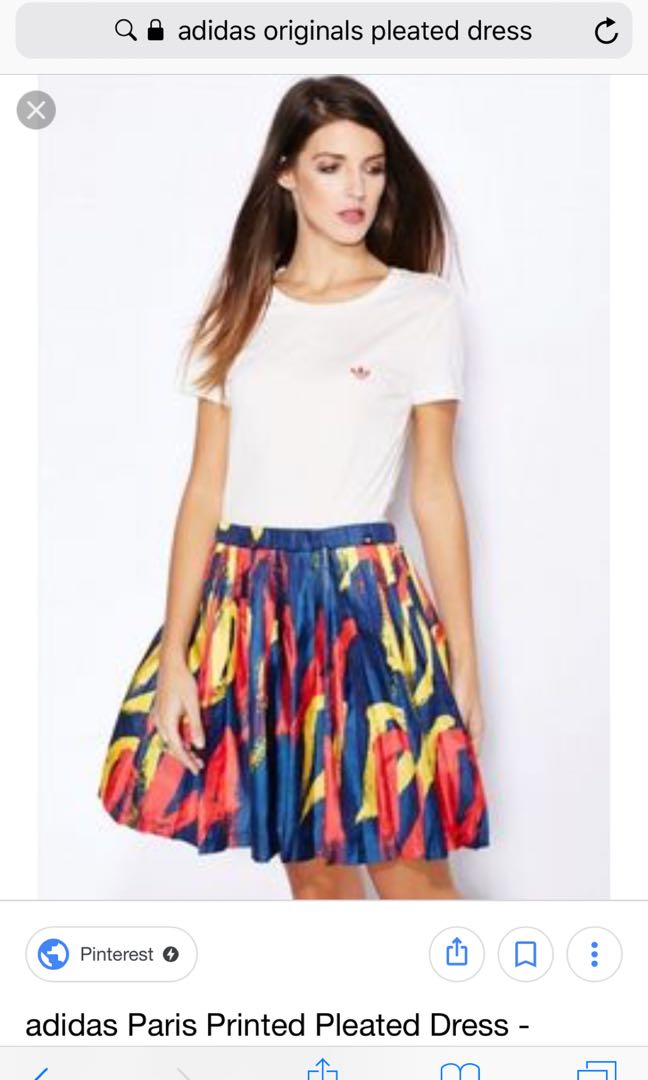 Adidas pleated dress clearance