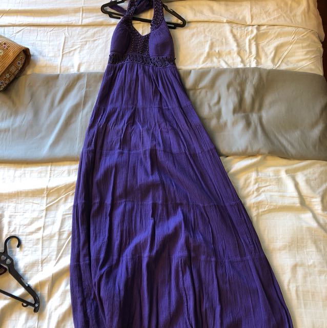 Candie s Purple Halter Maxi Dress Women s Fashion Dresses Sets Dresses on Carousell