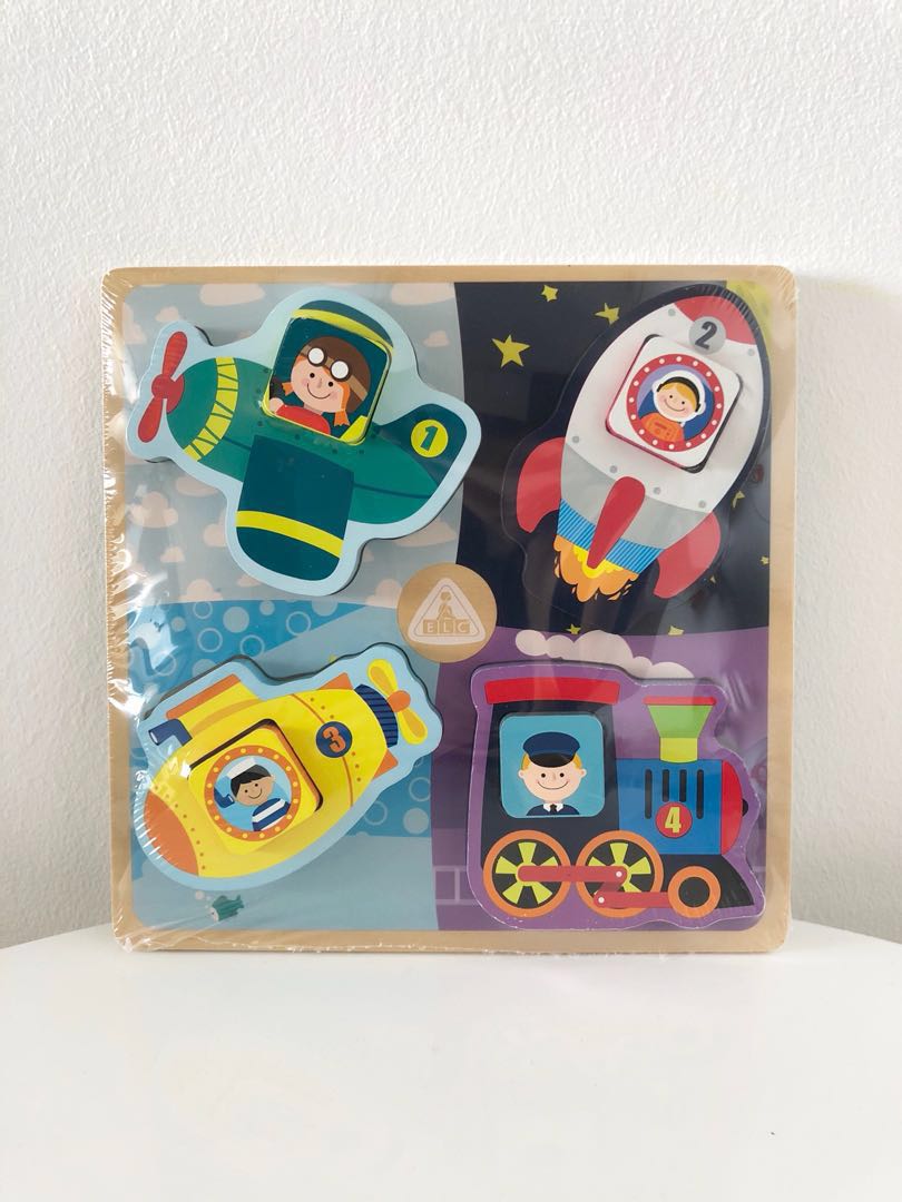 ELC wooden vehicle puzzle, Hobbies & Toys, Toys & Games on Carousell