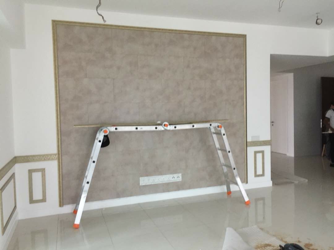 Feature Wall By Combine Wallpaper Wainscoting Home Furniture