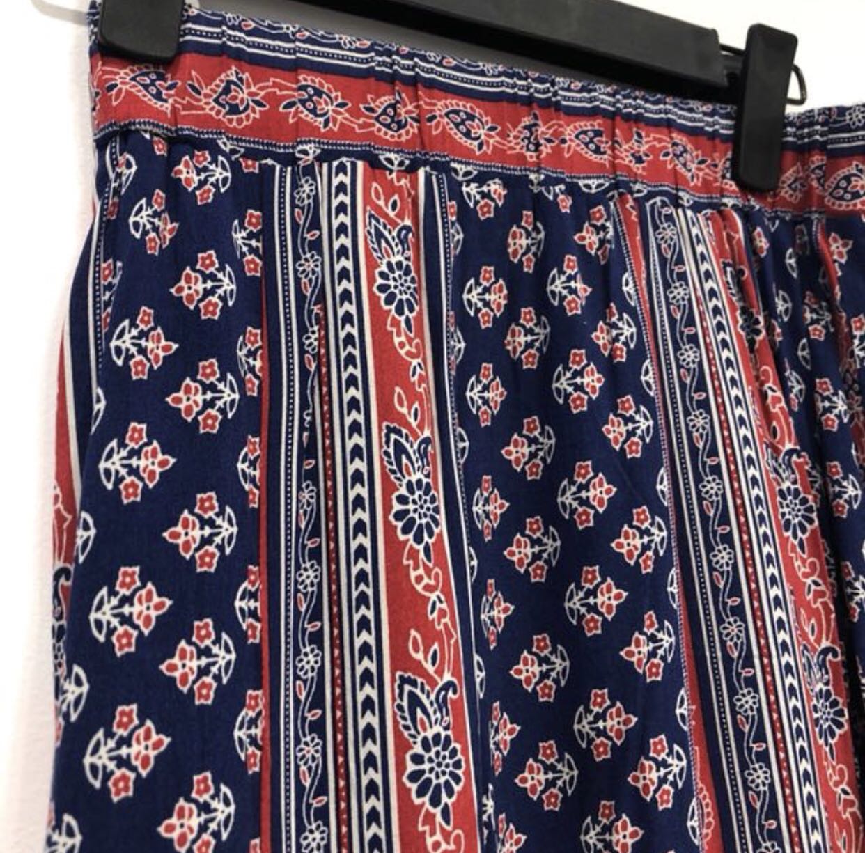 Forever 21 Forever21 F21 Bohemian Tribal Aztec Tumblr Long Maxi Pants Side Slit Culottes Women s Fashion Bottoms Other Bottoms on Carousell