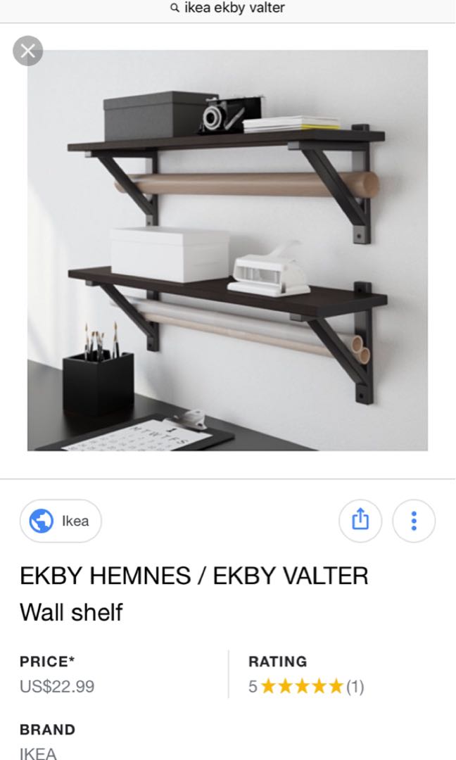 Ikea Ekby Valter Shelf Bracket Pair, How To Hang Ikea Shelves With Brackets