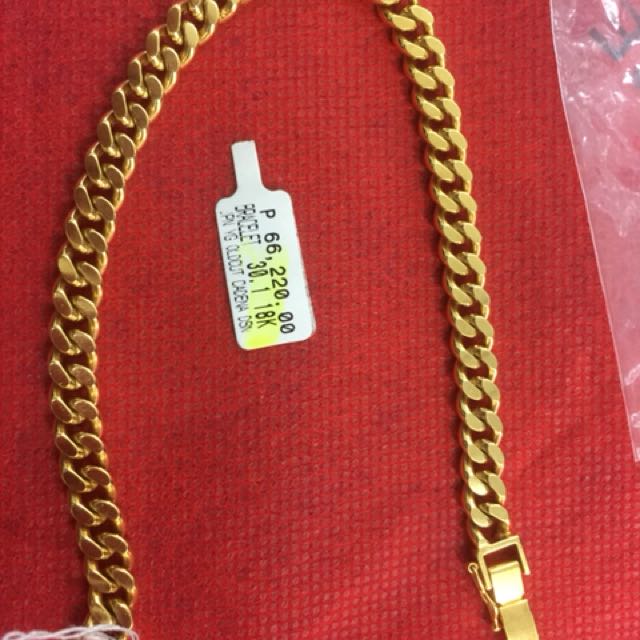 Japan gold bracelet 18k standard 30.1 grams 81/2 inch, Luxury