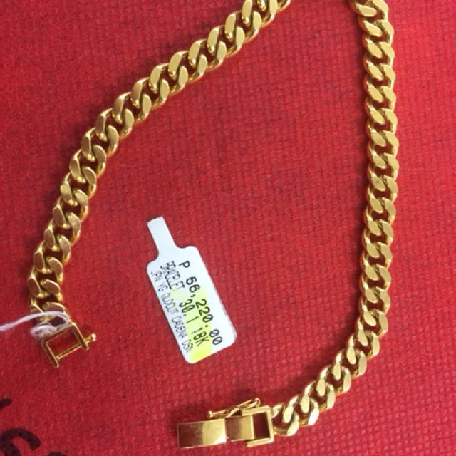 Japan gold bracelet 18k standard 30.1 grams 81/2 inch, Luxury