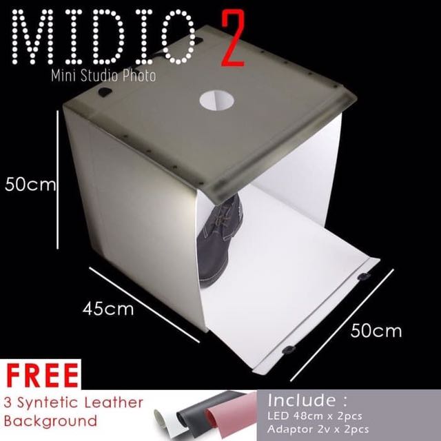 Magicbox Midio 2 Portable Mini Photo Studio Light Box 50x50x45cm Fotografi Di Carousell