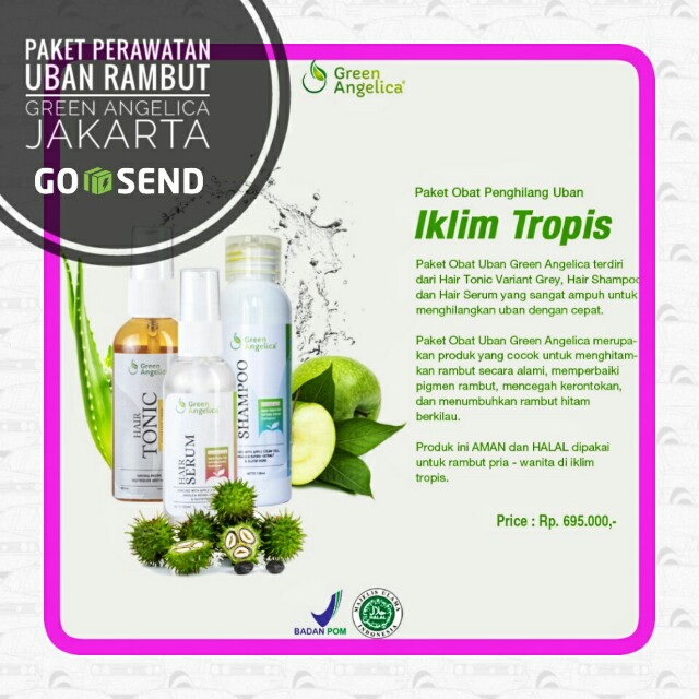 Paket Uban Green Angelica Penghitam Rambut Bukan Semir Kesehatan Kecantikan Perawatan Rambut Di Carousell
