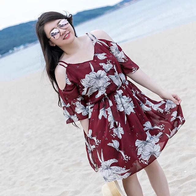 Plus Size Floral Cold Shoulder Frock Bulletin Board Preorders on