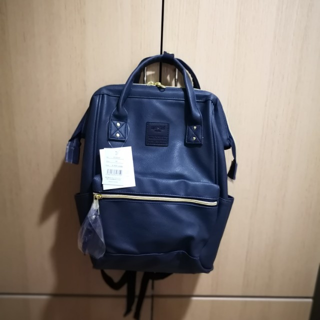 anello navy blue leather
