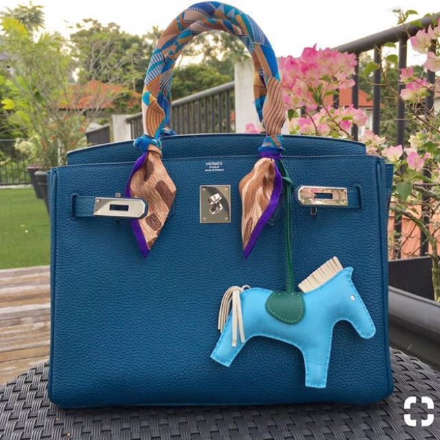 HERMES Togo Birkin 30 Bleu de Galice 216553