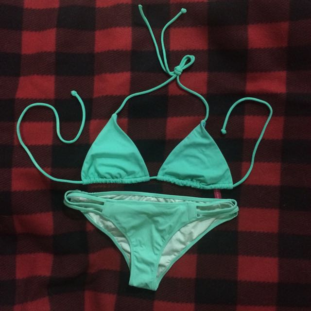 pastel green bikini