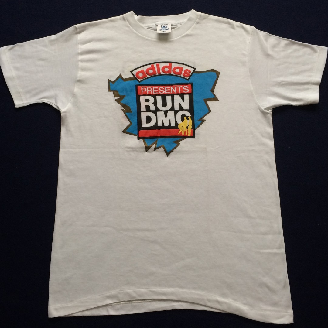 Vintage Run Dmc Adidas Hip Hop 80s Hollis Crew Rare T shirt, Men's ...