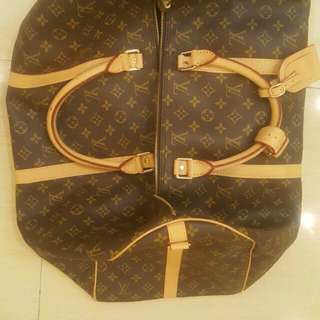 Louis Vuitton keepall 55 Monogram shoulder strap - FC893 Brown