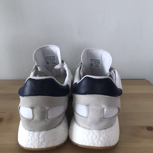 Adidas Iniki Runners White Collegiate Navy Men US8.5 Worn Once