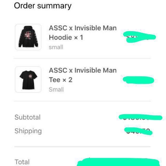 assc invisible man hoodie