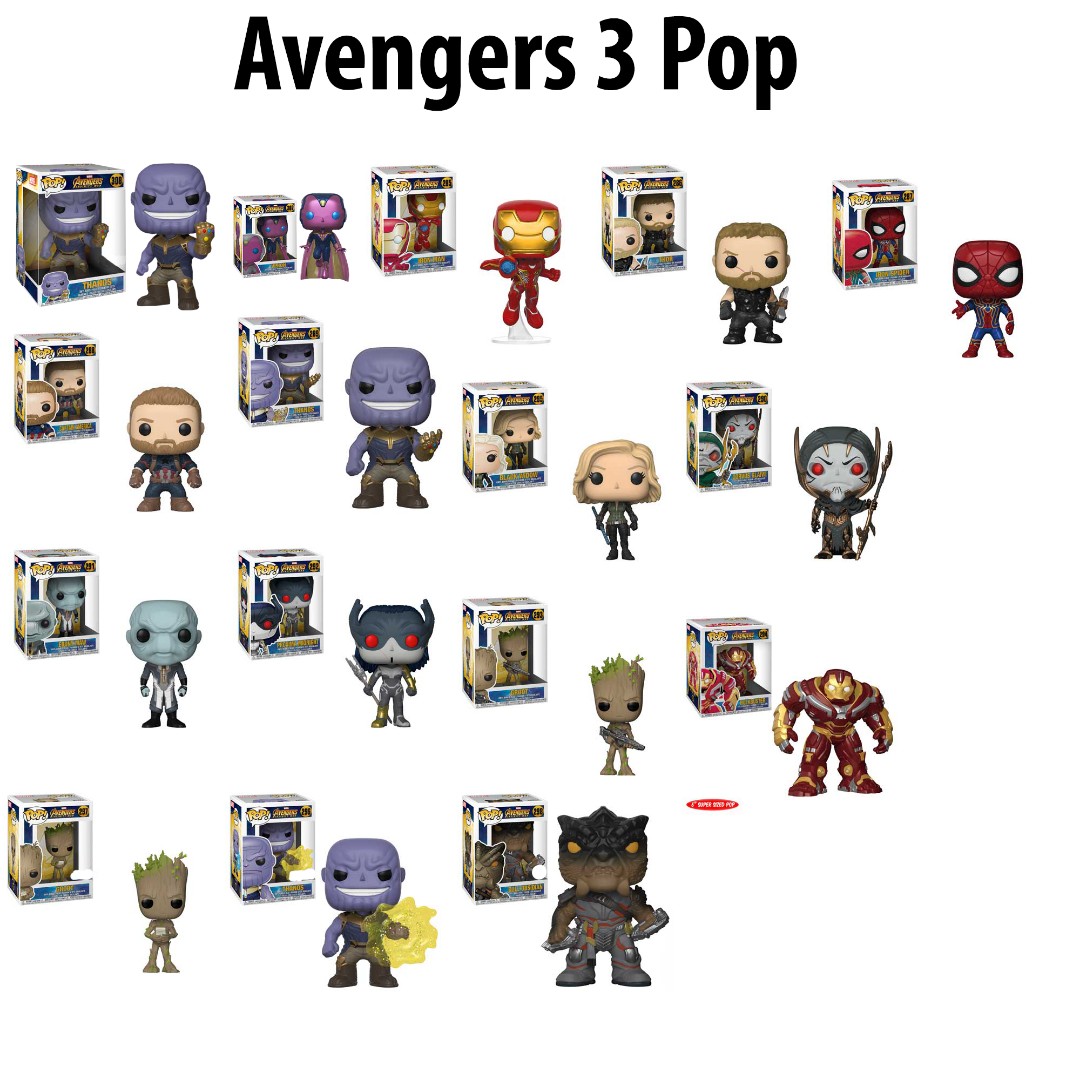all avengers infinity war funko pops