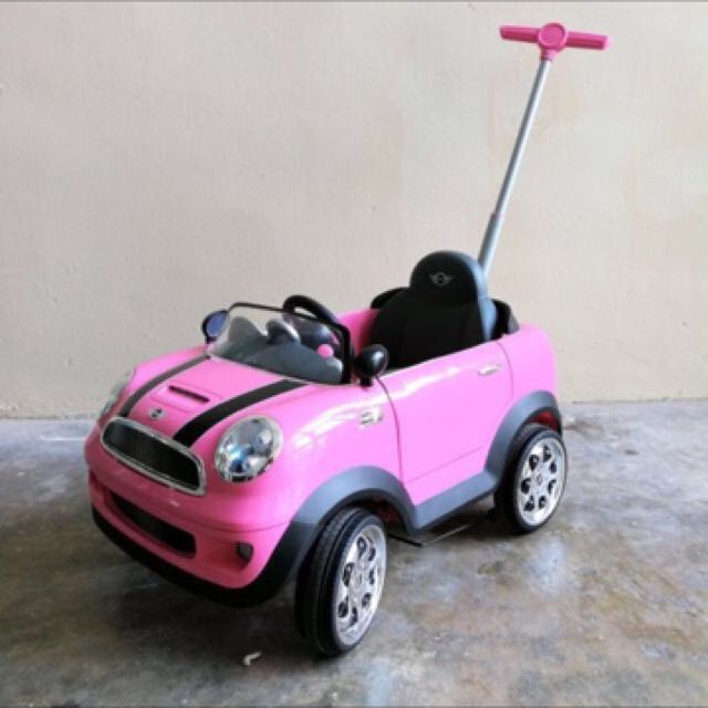 kids pink mini cooper