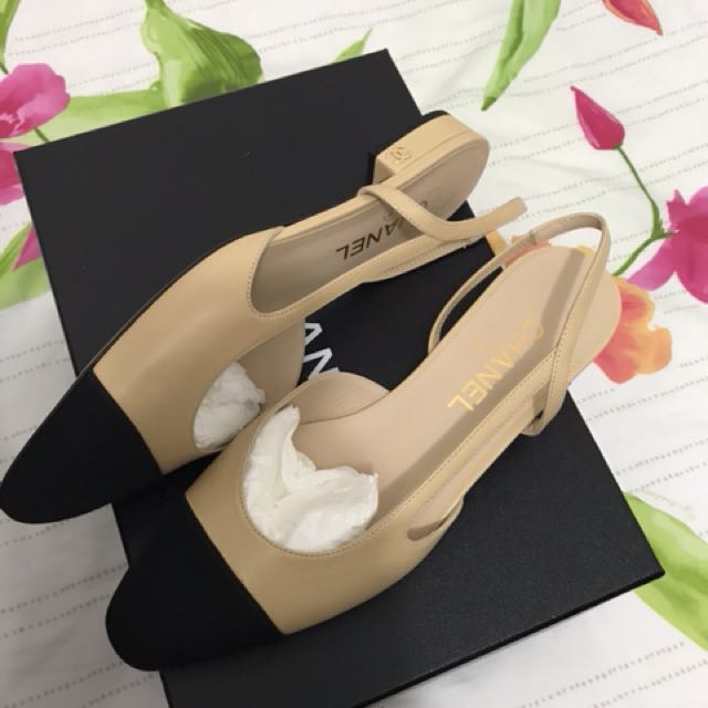 chanel slingback flats