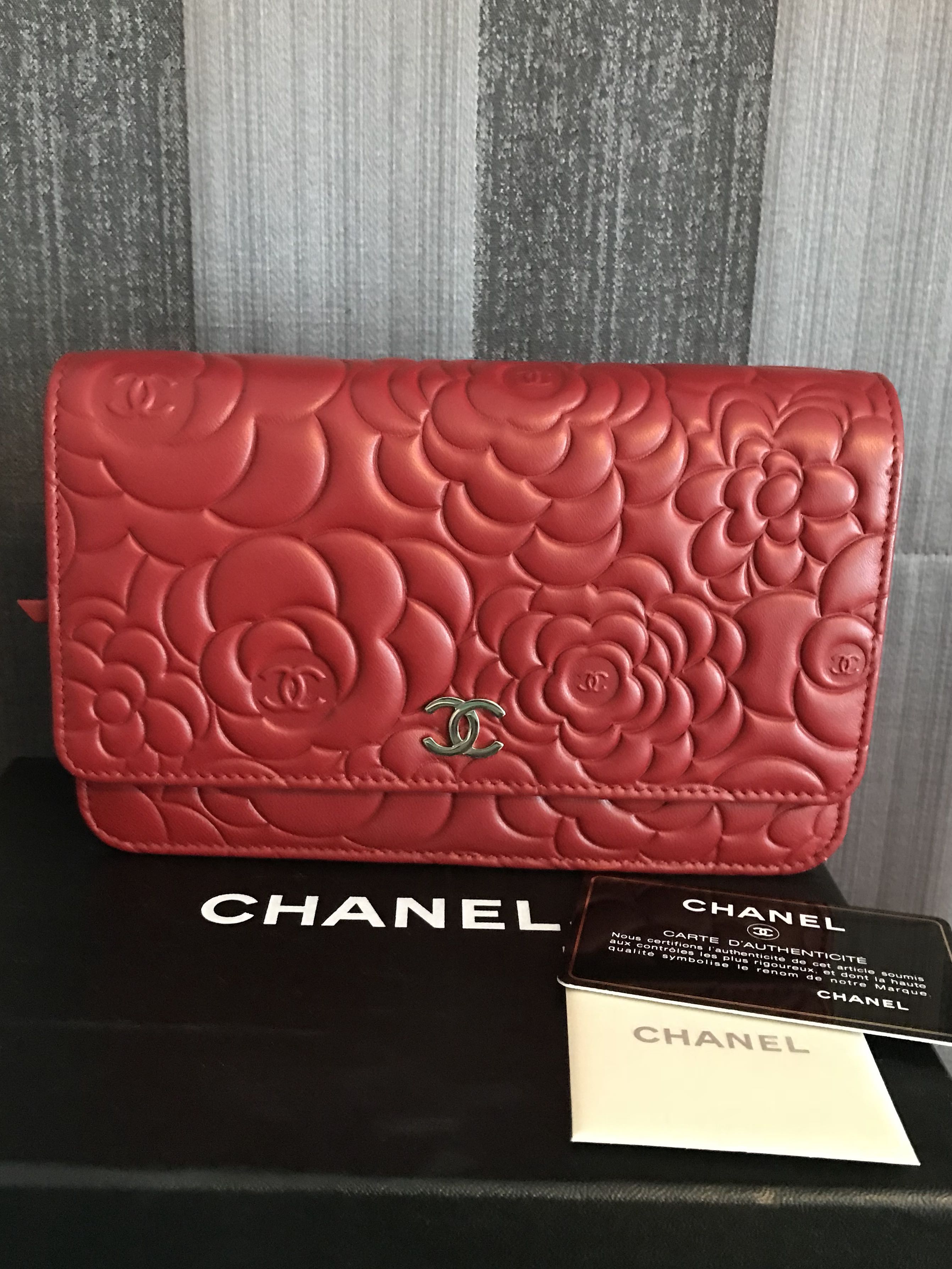 Chanel Lambskin Camellia Wallet on Chain – SFN