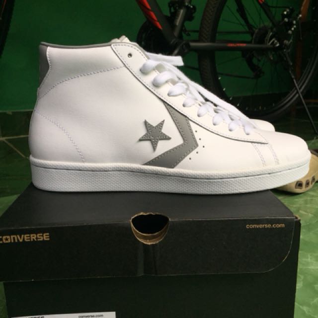 converse pro leather 76 mid white