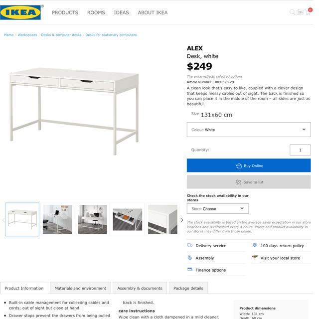 Ikea Alex Desk Up 249 Furniture Tables Chairs On Carou Ikea Alex Desk Up 249 Furniture