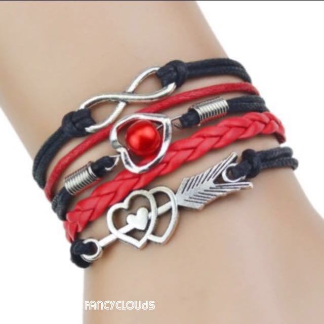 Infinity Love Heart Bracelet Birthday Present Gift For Him Her