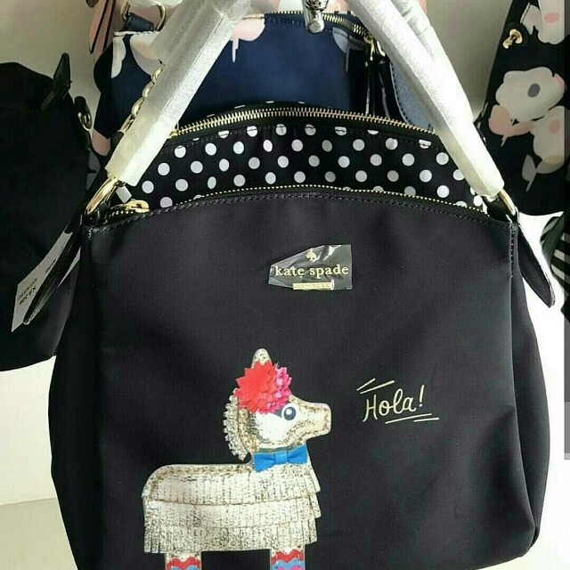 FREE SHIP Kate Spade Bag Handbag Sling Crossbody hola print black