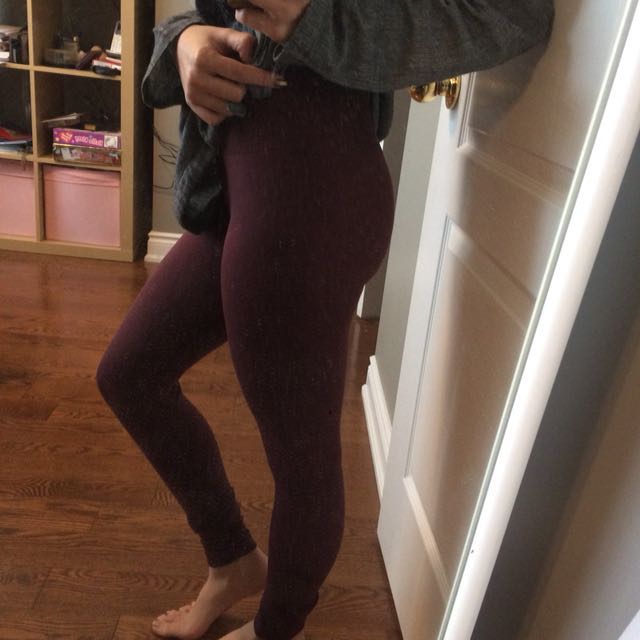 MINT Lululemon leggings maroon / burgundy, Women's Fashion