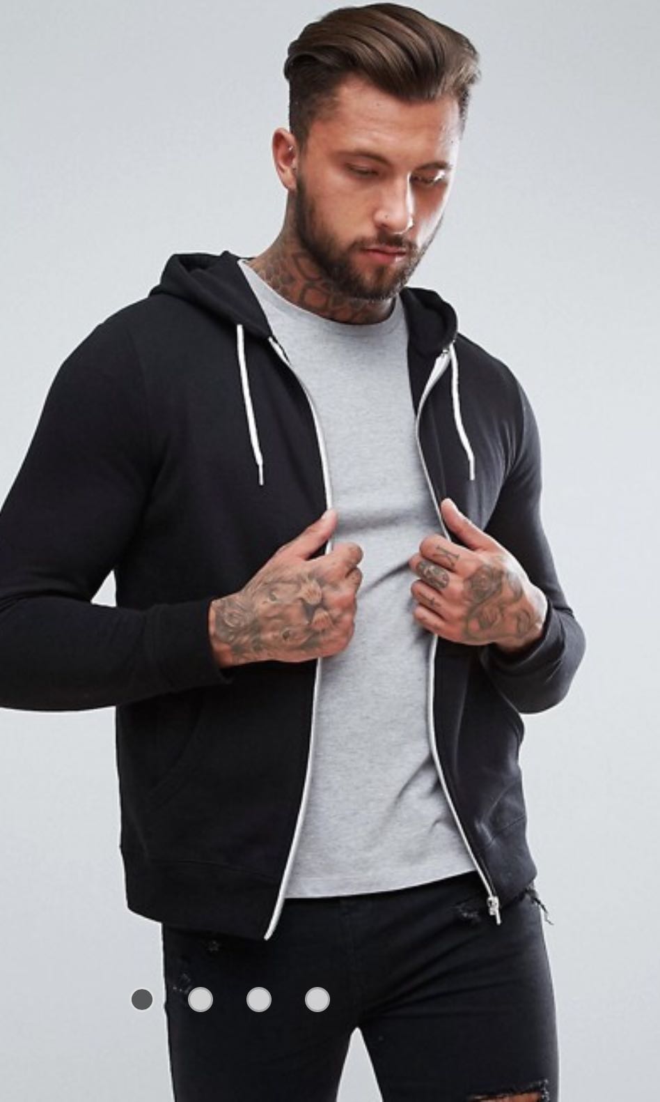 new look mens black hoodie