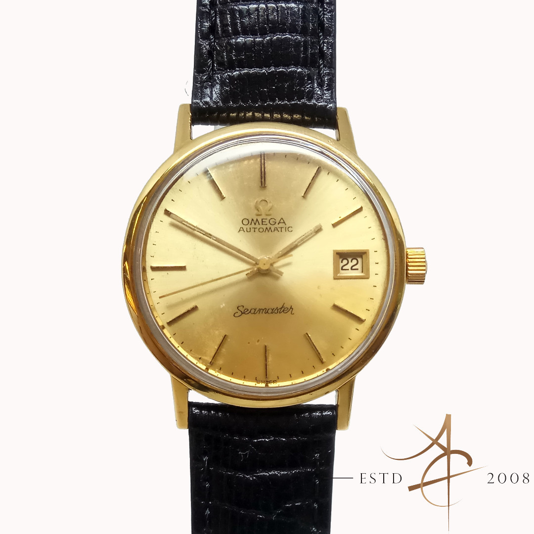 Omega Automatic Seamaster 18K Gold Vintage Watch, Luxury ...