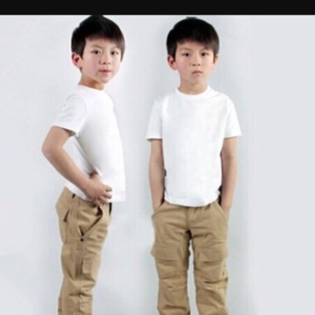 plain white t shirt kids