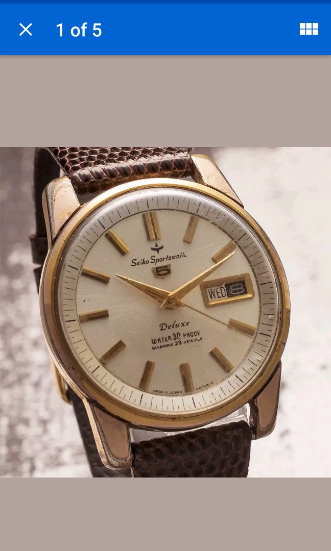 Seiko sportsmatic 5 cheap deluxe 23 jewels