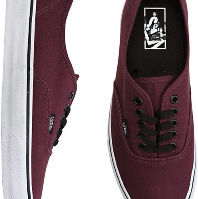Maroon authentic vans cheap