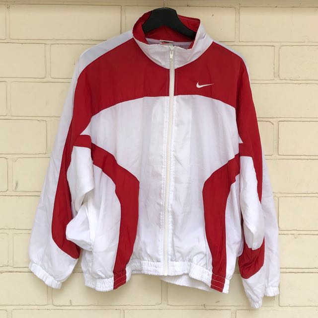 Red white nike jacket on sale