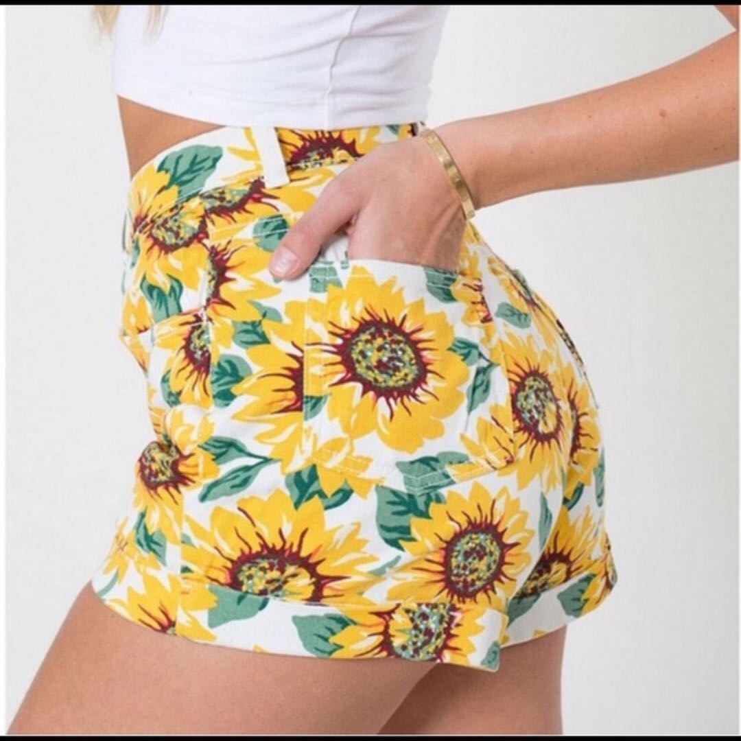 American Apparel Sunflower Shorts Women s Fashion Clothes on Carousell