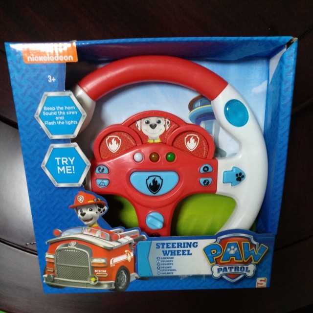 paw patrol steering wheel toy