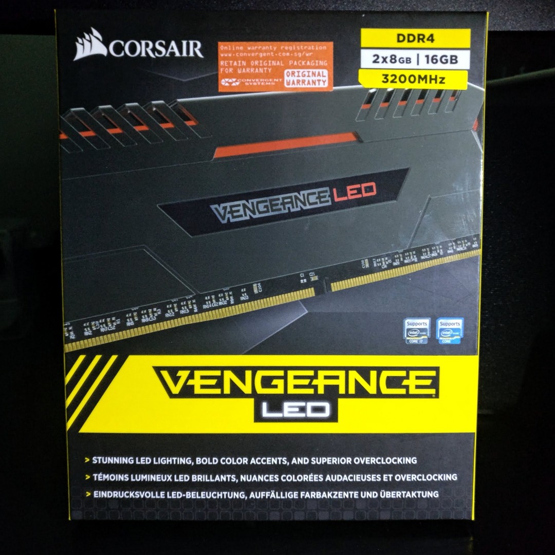 VENGEANCE® LED 16GB (2 x 8GB) DDR4 DRAM 2666MHz C16 Memory Kit - White LED