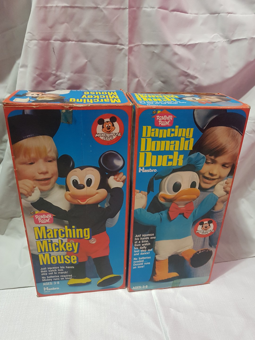Disney 1970s marching Mickey mouse and dancing Donald duck Retro