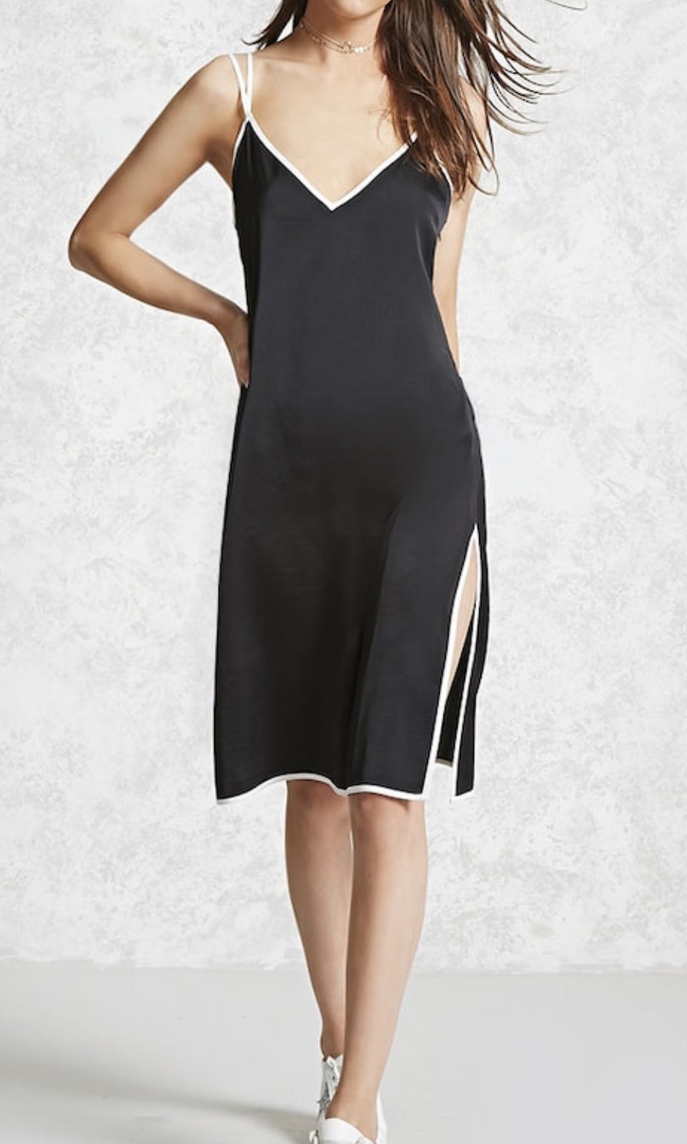 Forever 21 black slip dress store