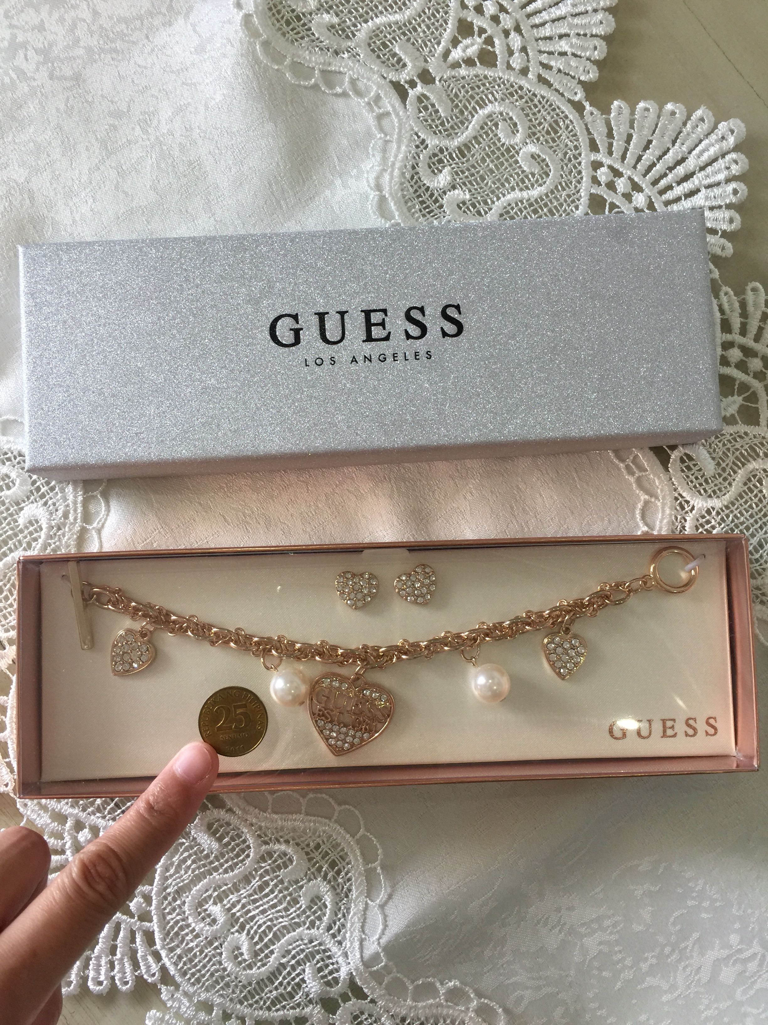 Guess bracelet 2024 and earrings set